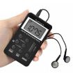 Portable HRD-103 FM/AM Radio with Lanyard & Headset (Black) - 4