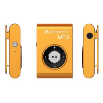 C26 IPX8 Waterproof MP3 Player with Clip & Earphone, FM, 8GB, Orange - 1