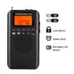 Mini Portable Black FM + AM Radio with Loudspeaker HRD-104 - 5
