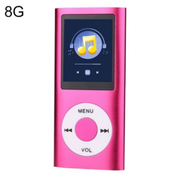 Rose Red 1.8" TFT Screen MP4 Player with 8G TF Card & Earphones - 1