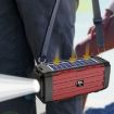 Red Solar Bluetooth Speaker with LED Light and FM Radio BDL-187 - 9