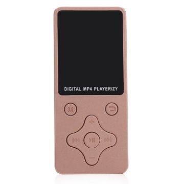 T68 Ultra-Thin HD Video MP4 Player, Lossless Sound, Rose Gold - 1