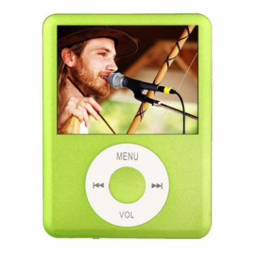 Compact 1.8" MP4 Player with TF Slot, FM Radio & More (Green) - 1