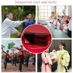 Y-509FM Red Bluetooth Card Radio Digital FM Player (No Solar Panel) - 7
