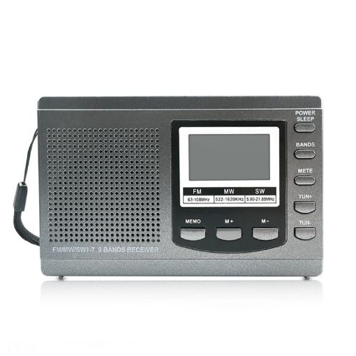 Portable HRD-310 FM AM SW Digital Radio (Grey) - 1