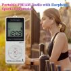 Digital Display FM AM Mini Sports Radio with Step Counter (White) - 9