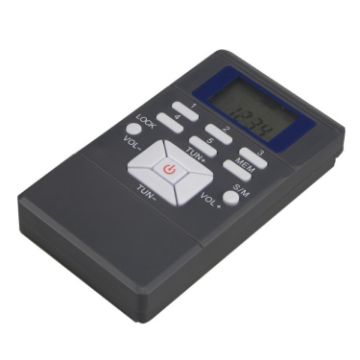 Mini Portable FM Radio Receiver with LCD, Earphone Jack & Lanyard - 1
