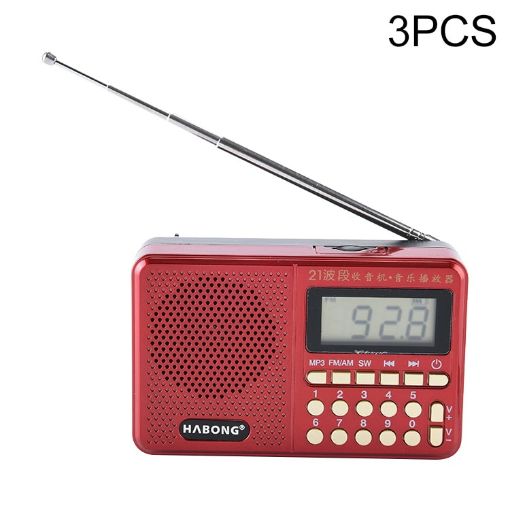 HABONG KK-170 Portable 21 Band Radio, USB/TF/MP3 Music Player - 1