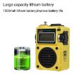 HanRongda HRD-701 Yellow Portable Radio Subwoofer Bluetooth TF Display - 7