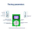Pink Mini Lavalier MP3 Player with Screen & Earphone+Cable - 3