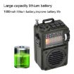 HanRongda HRD-700 Full Band Bluetooth MP3 Radio (Green) - 8