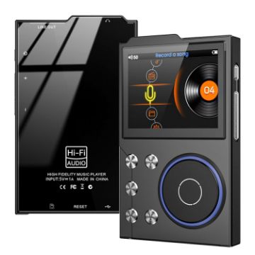 2.4" HIFI Bluetooth Music Player, DSD256, 16GB+8GB, Black Walkman - 1
