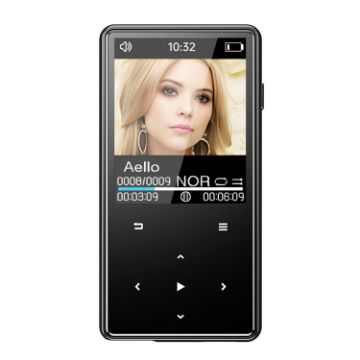 Portable Bluetooth MP3/MP4 Player, 16GB Walkman (Black) - 1