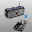 Solar Wireless Bluetooth Speaker with FM Radio - BDL-187 (Black) - 7