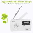 Solar Powered RD-638T AM/FM Radio Flashlight with Dynamo (White) - 3