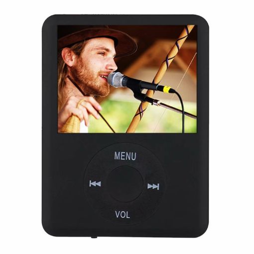 1.8" Black MP4 Player with TF Slot, Recorder, FM Radio, E-Book - 1