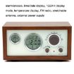 Retro Wooden Radio & Thermometer Alarm Clock (Random Color) - 4