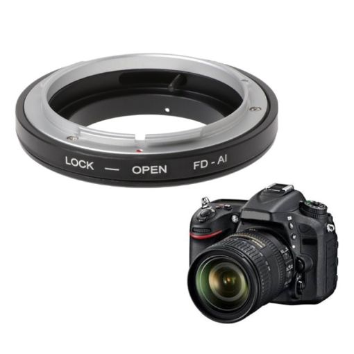 Canon FD Lens to Nikon AI Lens Macro Adapter Ring (Black) - 1
