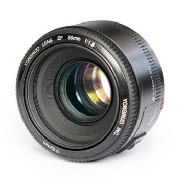 YONGNUO YN50MM F1.8N AF Large Aperture Lens for Nikon DSLR (Black) - 1