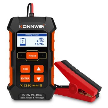 KONNWEI KW520 12V/24V Car Battery Tester with Repair & Charging - 1