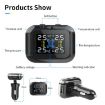Mini TPMS Car Cigarette Lighter Wireless Tire Pressure System (Black) - 3