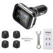Mini TPMS Car Cigarette Lighter Wireless Tire Pressure System (Black) - 7