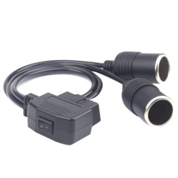 Car OBD to Cigarette Lighter Power Cord for Driving Recorder, 50cm - 1