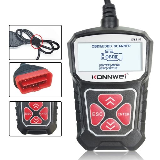KONNWEI KW310 OBD2 Scanner ELM327 Car Diagnostic Tool (Black) - 1