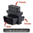 OBDII 16Pin 1 To 2 Extension Cable Adapter Plug for Vehicles - 5