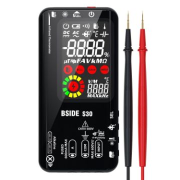 BSIDE S30 Infrared Temperature Multimeter, Smart Color Screen (Black) - 1