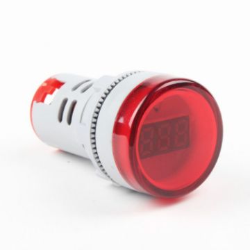 AD16-22DSV Mini AC Voltmeter, 60-500V, 22mm Hole (Red Display) - 1