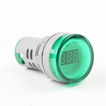 AD16-22DSV Mini AC Voltmeter 60-500V, 22mm Open Hole (Green) - 1