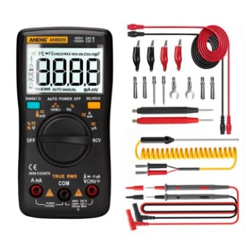 ANENG AN8009 Multimeter, Standard Spec with Cable (Black) - 1