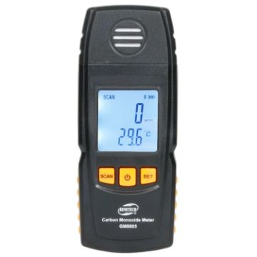 BENETECH GM8805 Handheld CO Monitor, 0-1000ppm Range (Black) - 1