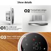 Smart Round LED Thermostat 95-240V AC 5A for Water Heating (White) - 7