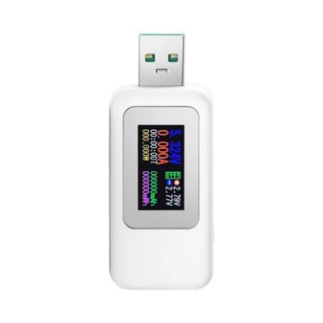 KWS-MX18 10 in 1 USB DC Tester 4-30V Voltage Meter (White) - 1