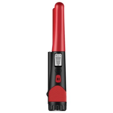 Red Handheld Metal Detector with LCD Display & Flashlight - 1