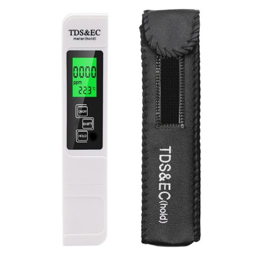 Backlight TDS & EC Water Quality Conductivity Test Pen (White) - 1