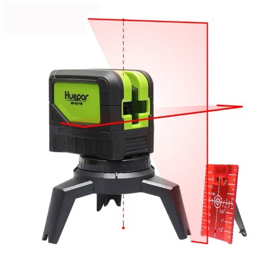 9211R 10mW 2 Line 2 Dot Red Beam Laser Level for Walls & Floors - 1