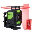 901CR H360/V130 Laser Level 5 Line Red Beam IP54 Waterproof Red - 1