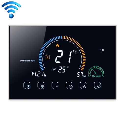 Smart Thermostat BHT-8000-GCLW WiFi, Black, Energy-saving, LCD Display - 1
