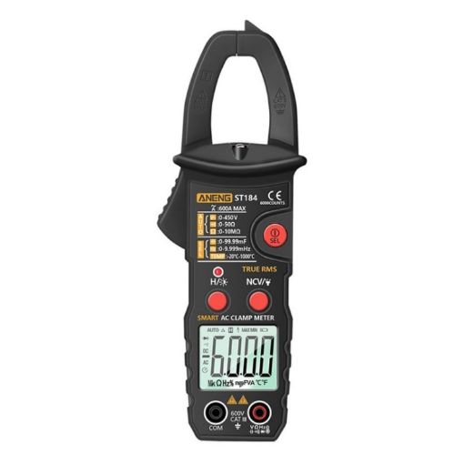ANENG ST184 Smart Digital Clamp Multimeter, Auto ID, Black - 1