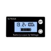 SUPNOVA Voltage Gauge: DC 8-100V Battery Indicator, Blue, Alarm, Temp. - 1