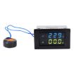 Digital AC Voltmeter Ammeter 100A LCD Panel Monitor 110V-380V (Black) - 1