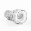Mini Digital Display AC Voltmeter 60-500V, Open Hole 22mm White - 1