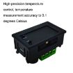 W2809 Dual Display Thermostat NTC Temperature Control (Black) - 7