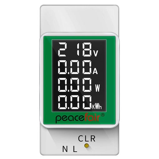 Peacefair PZEM-008 AC Digital Display Rail Monitor 4-in-1 - 1