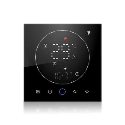 Smart WiFi LED Thermostat 95-240V for Boiler Heating (Black) - 1