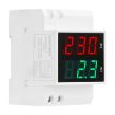 SINOTIMER SDM003-T DIN Rail AC Voltage & Current Meter, Dual Display - 1