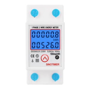 SINOTIMER DDS6619-526L-2 Resettable Backlight Single-phase Energy Meter - 1